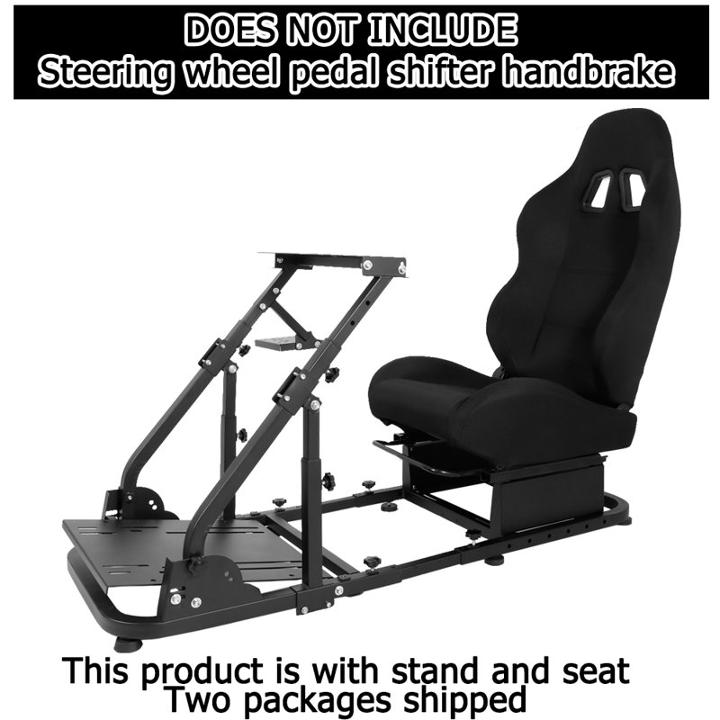 Anman Racing Simulator Wheel Stand with seat fit Logitech Thrustmaster NO Steering Wheel Pedal